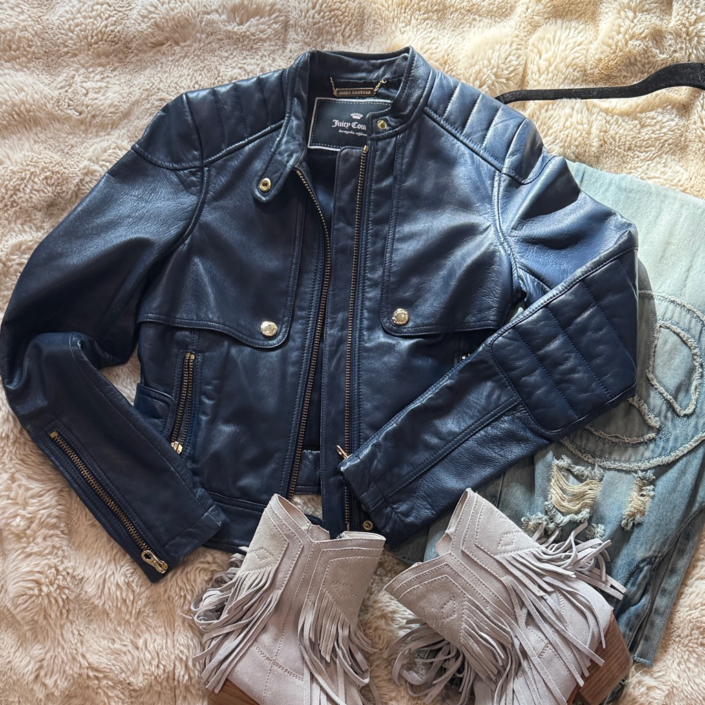 Juicy Couture Rare Leather Moto Jacket